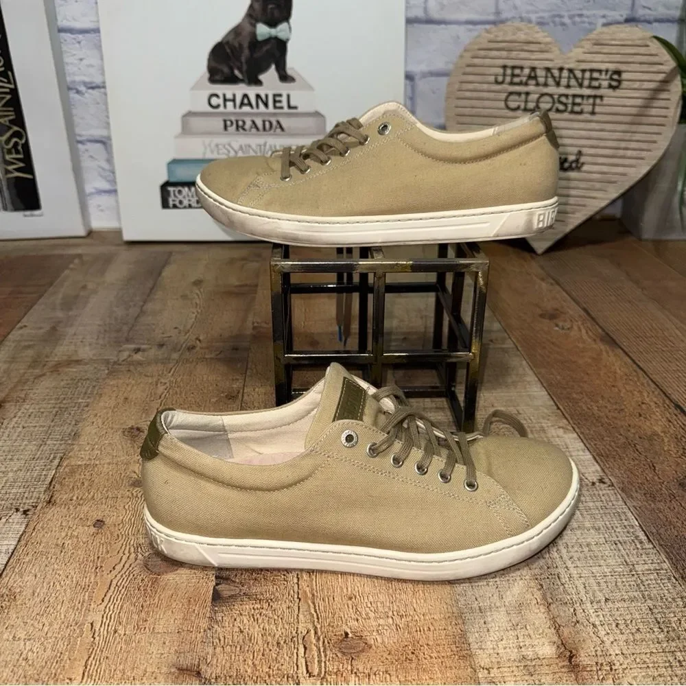 Birkenstock Arran Women’s Taupe Tan Canvas Lace Up Sneaker Size EURO 41 L 10